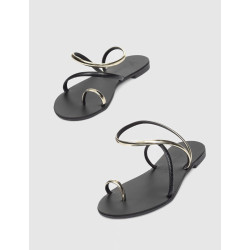 SANDALIA DE DEDO NICOLAS LAINAS 963-T NEGRO