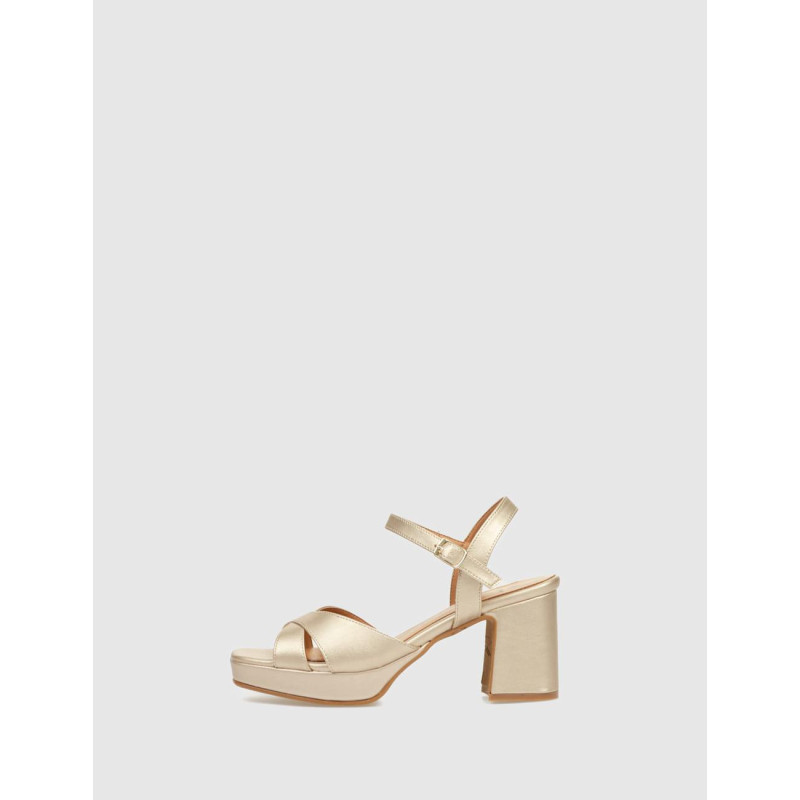 SANDALIA OBVIO SHOES LUZMA PLATINO