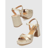 SANDALIA OBVIO SHOES LUZMA PLATINO
