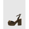 SANDALIA KURT GEIGER CHELSEA CLOSED PLATFORM NEGRO