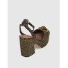 SANDALIA KURT GEIGER CHELSEA CLOSED PLATFORM NEGRO