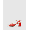 SANDALIA WONDERS G-6801 ROJO