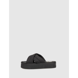 SANDALIA TOMMY HILFIGER TJW LETTERING FLATFORM SANDAL NEGRO