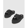 SANDALIA TOMMY HILFIGER TJW LETTERING FLATFORM SANDAL NEGRO