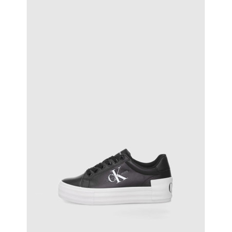 ZAPATILLA CALVIN KLEIN BOLD VULC FLATFORM LACEUP LTH WN NEGRO