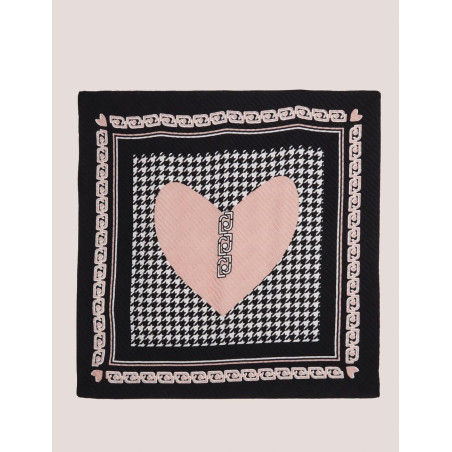 FOULAR LIU.JO FOULARD HEART P/DE POULE NEGRO