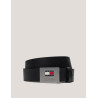 CINTURÓN TOMMY HILFIGER FLAG BUCKLE LEATHER NEGRO