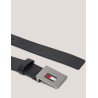 CINTURÓN TOMMY HILFIGER FLAG BUCKLE LEATHER NEGRO