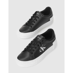 ZAPATILLA CALVIN KLEIN BOLD VULC FLATFORM LACEUP LTH WN NEGRO