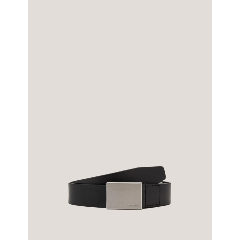 CINTURÓN CALVIN KLEIN FORMAL PLAQUE BELT 3.5CM NEGRO