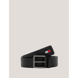 CINTURÓN TOMMY HILFIGER TJM FLAG LEATHER 4.0 NEGRO