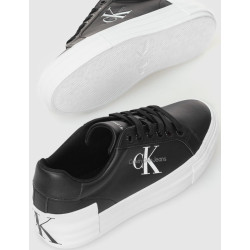 ZAPATILLA CALVIN KLEIN BOLD VULC FLATFORM LACEUP LTH WN NEGRO