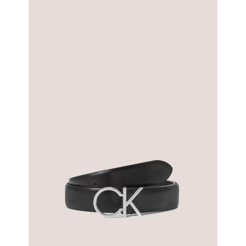 CINTURÓN MUJER CALVIN KLEIN RE-LOCK CK LOGO BELT30MM NEGRO
