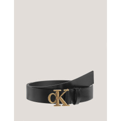 CINTURÓN CALVIN KLEIN MONO PLAQUE LTHR BELT 30 MM NEGRO
