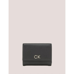 CARTERA MUJER CALVIN KLEIN RE-LOCK TRIFOLD MD NEGRO