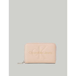 CARTERA CALVIN KLEIN SCULPTED MED ZIP AROUND ROSA