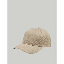 GORRA CALVIN KLEIN MONOGRAM JACQUARD CAP TAUPE