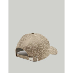 GORRA CALVIN KLEIN MONOGRAM JACQUARD CAP TAUPE