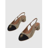 ZAPATO KURT GEIGER SLOANE MID SLINGBACK BEIG