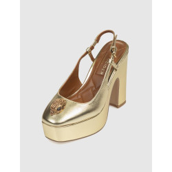 ZAPATO KURT GEIGER BELGRAVIA PLATFORM SLING ORO