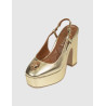 ZAPATO KURT GEIGER BELGRAVIA PLATFORM SLING ORO