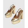 ZAPATO KURT GEIGER BELGRAVIA PLATFORM SLING ORO