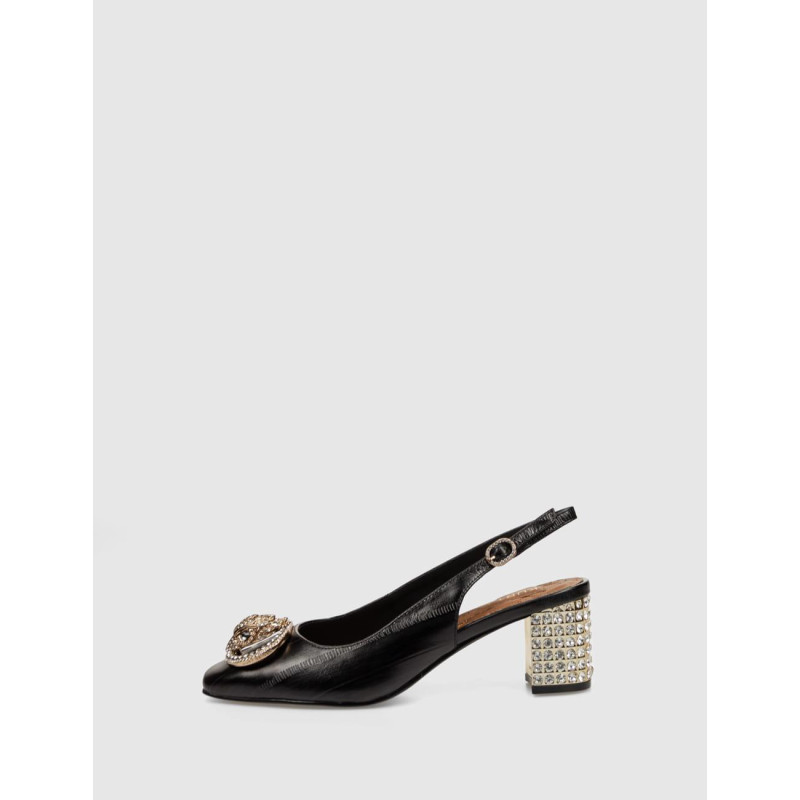 ZAPATO KURT GEIGER CHELSEA BLOCK SLINGBACK  NEGRO