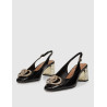 ZAPATO KURT GEIGER CHELSEA BLOCK SLINGBACK  NEGRO