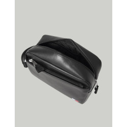 NECESER TOMMY HILFIGER TJM HERITAGE LEATHER WASHBAG NEGRO